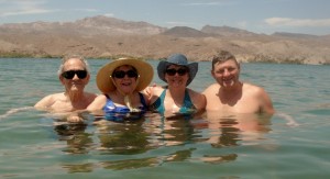 All of us in the water Close up