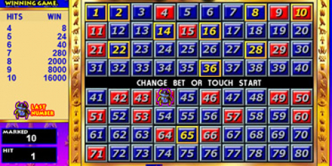 What is the payback schedule for video keno and does it differ on the Strip and off the Strip?