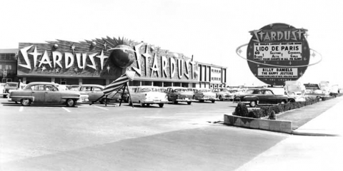 Where were the Stardust Auditorium, Tally-Ho, and Silver Palace and Lucky casinos as seen in the opening of the movie Viva Las Vegas? 