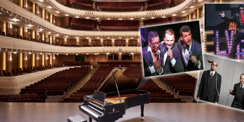 Where can I find a list of headliners and temporary shows several months in advance?