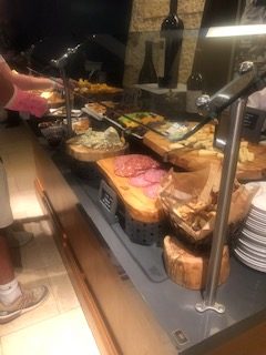 Luxury at a Baseball Game
deli meat cheese 
Minnesota Twins Champions Club