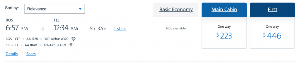 one way flight boston fort lauderdale via charlotte american airlines skiplag hidden city