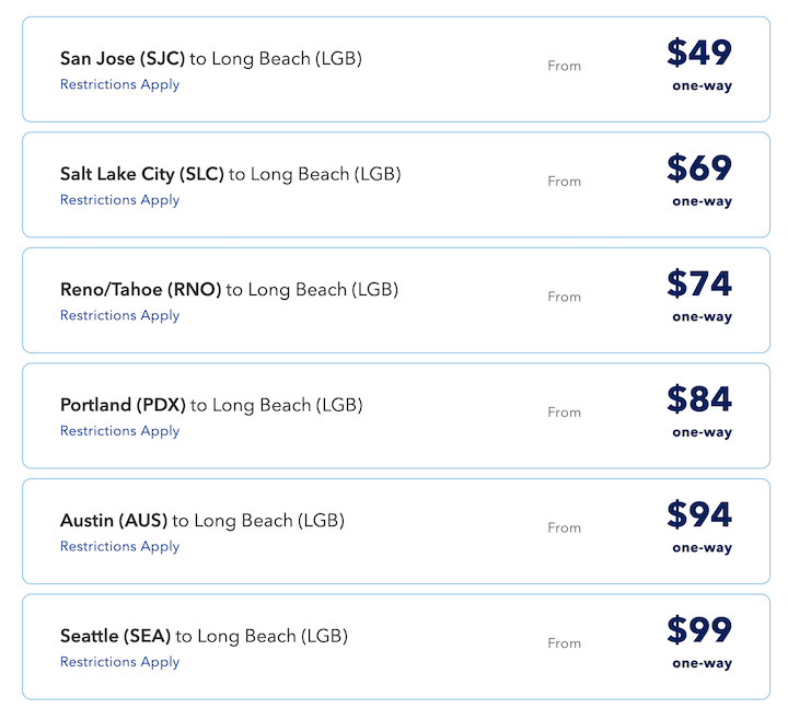 jetblue west coast fare sale