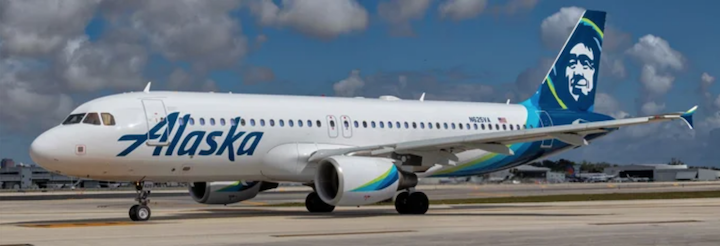 Alaska air airbus airplane
