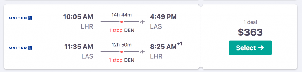 Fare Deal | London To Las Vegas For $351 (£288)