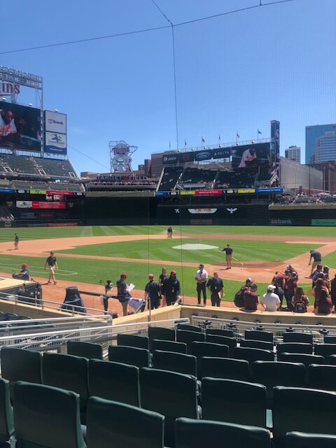 luxury at a baseball game 
minnesota twins champions club