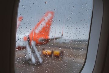 bad weather flying airplane