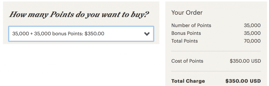 Buying 70,000 (70K) IHG Points for Vegas